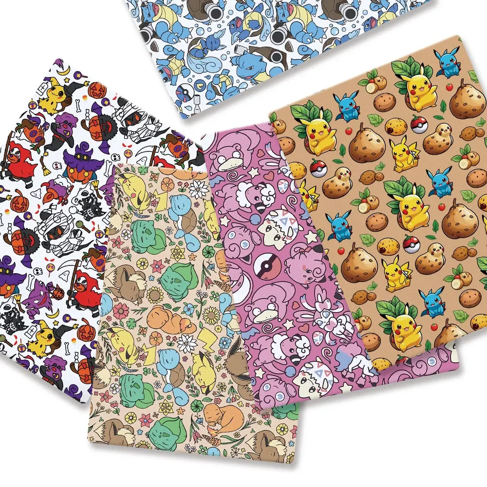 Pokemon Cartoon Fabric140*50cm - огляд і ціна Baby Clothing Quilt