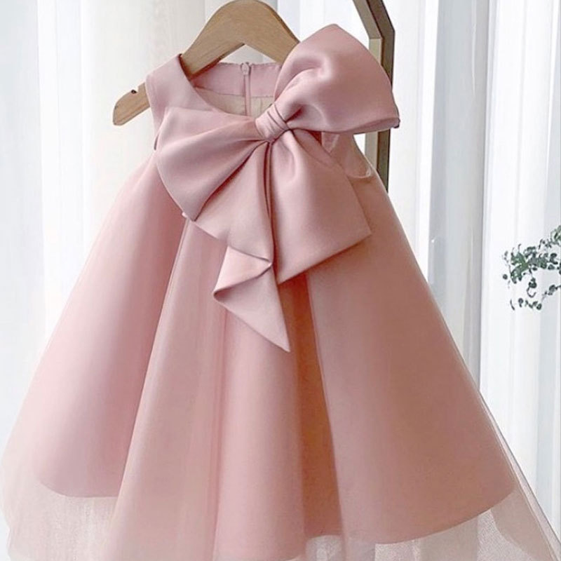 Summer Big Bow Baby Girl Dress - огляд і ціна Baby Clothing On Sale