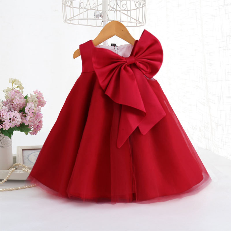 Summer Big Bow Baby Girl Dress - огляд і ціна Baby Clothing On Sale