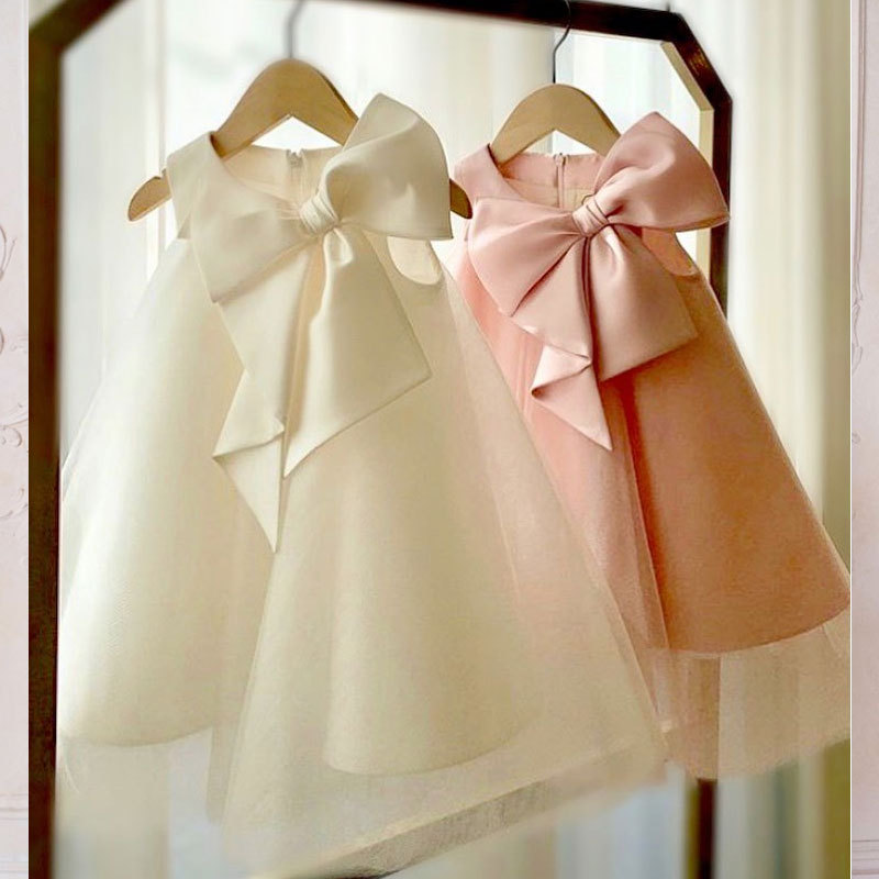 Summer Big Bow Baby Girl Dress - огляд і ціна Baby Clothing On Sale